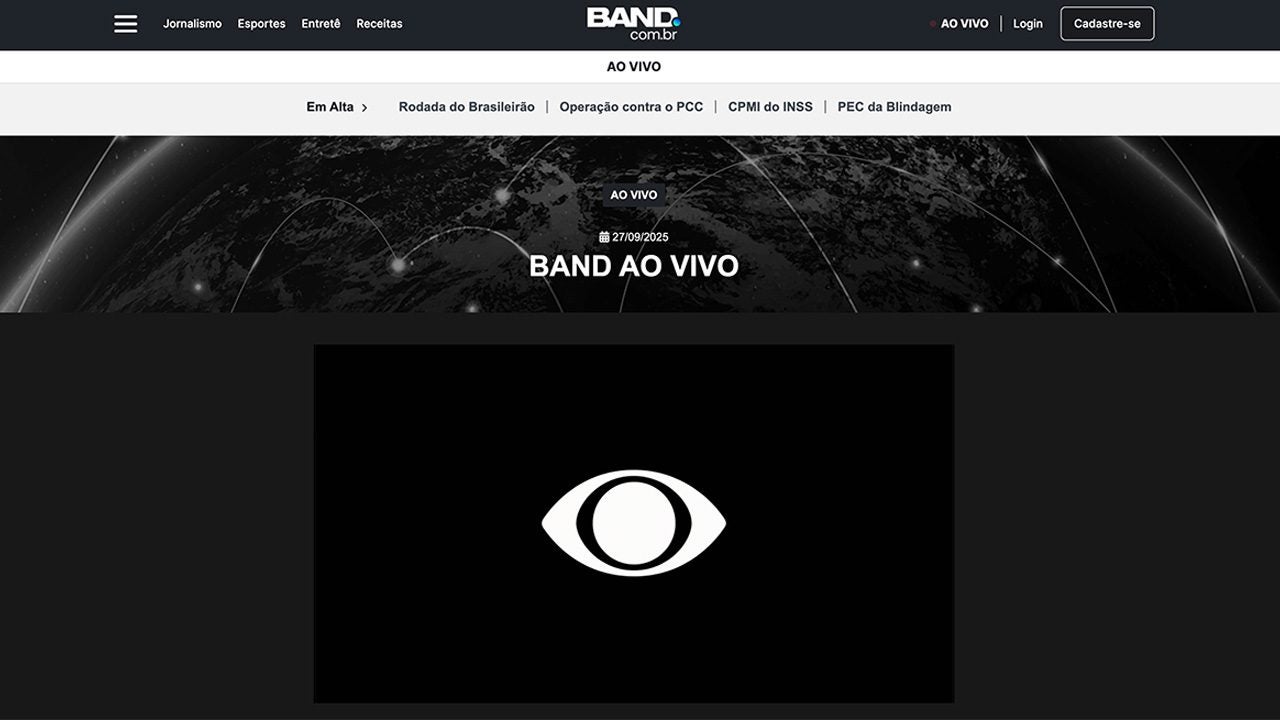 Site oficial da Band